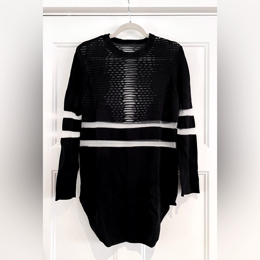 Alexander Wang X H&M Limited Edition Black Perforated  Sweater Size Medium